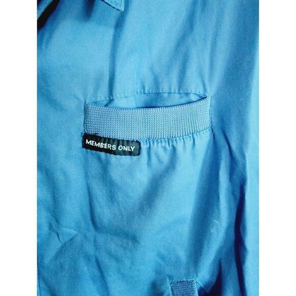 Members Only 40  Men's Bomber‎ Jacket Adult Vintage Blue 80's Zip Up Pockets - Picture 7 of 8